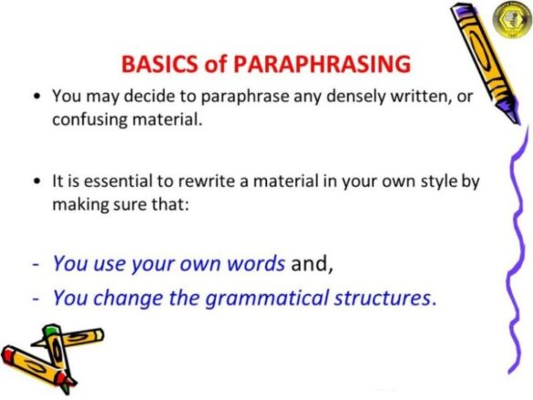 paraphrasing good definition