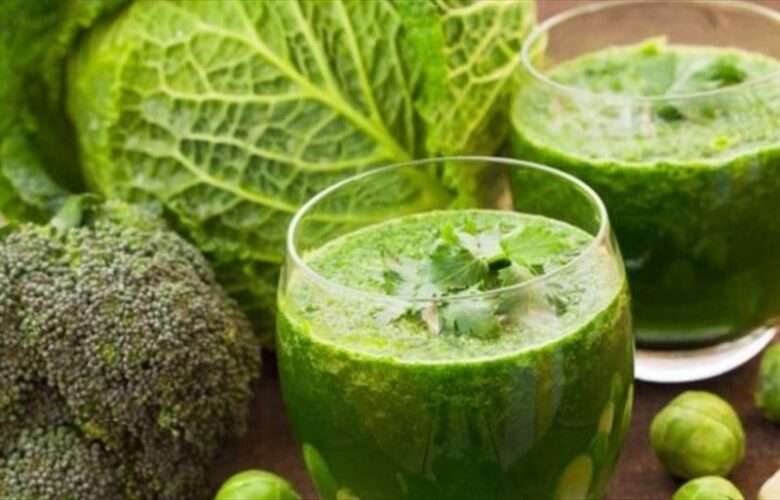 cabbages and spinach green juice