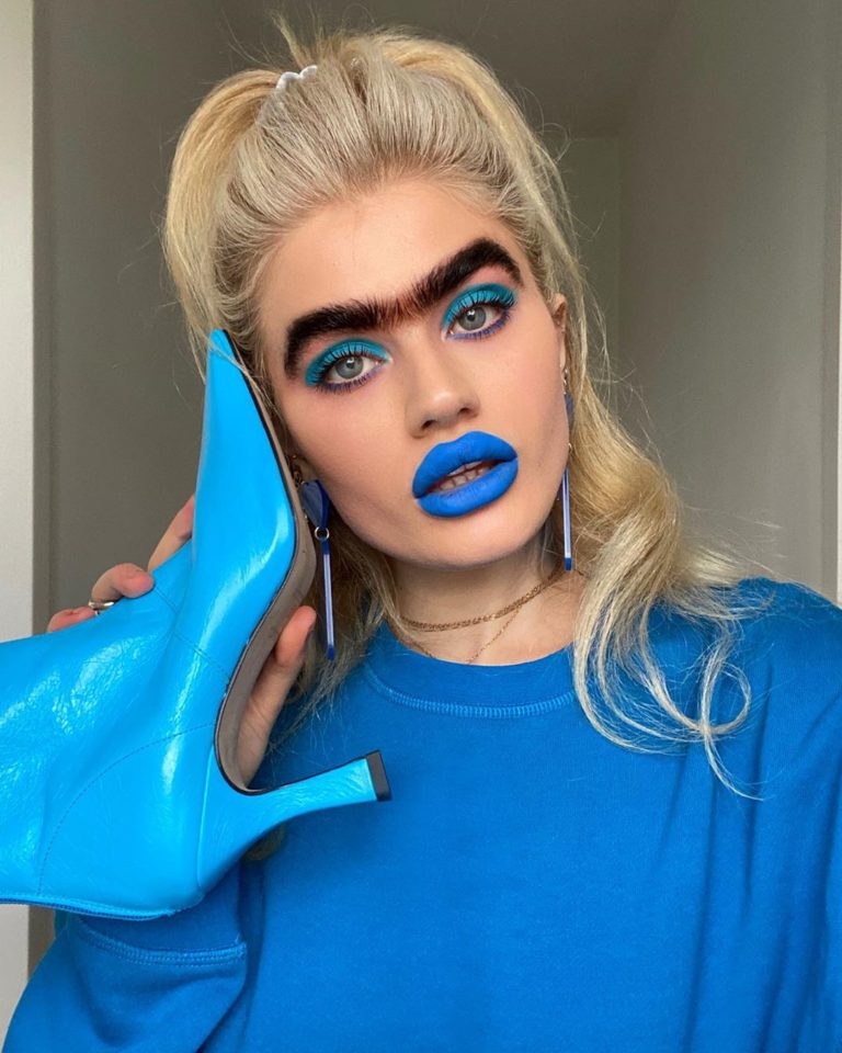 Unibrow Model Sophia Hadjipanteli Stole The Show At London Fashion Week ...