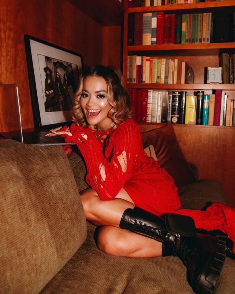 Rita Ora Wears A Torn See Through Sweater In A Library Demotix