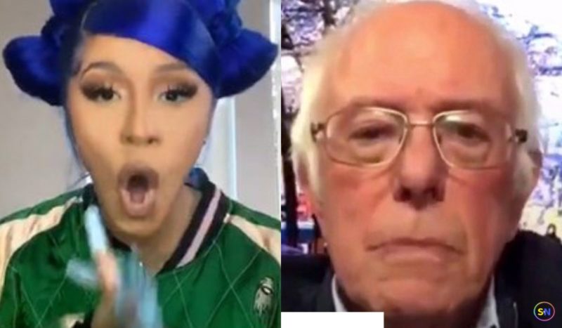 Cardi B Goes Live With Bernie Sanders To Discuss Elections And ...